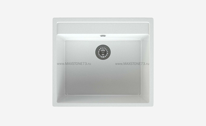 MAXSTONE Мойка глянцевая MS-21 (белый снег) 565*505*220